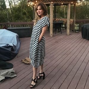 Italian Boutique, asymmetrical, linen dress (S)